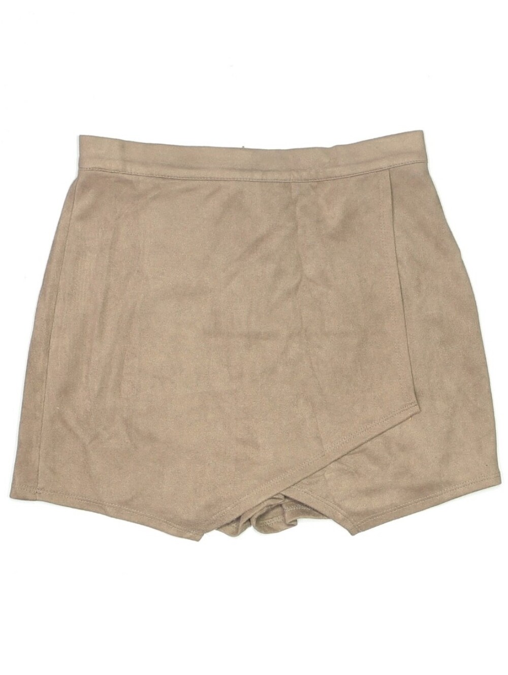 Soprano Faux Suede Skort, M, Light Brown